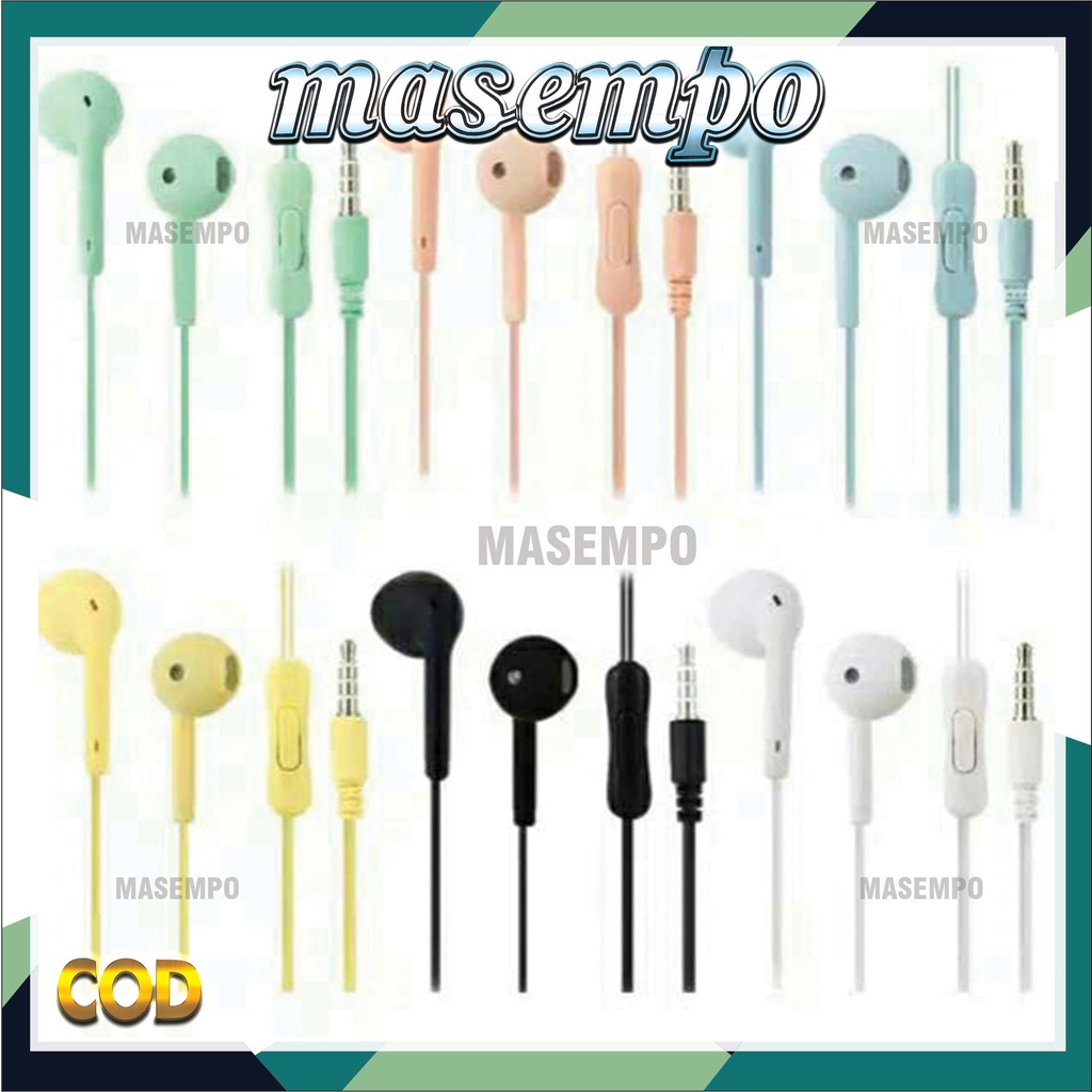 Headset U19 Macaron Hifi Extra Bass Earphone Macaron Matte Colour With Mic