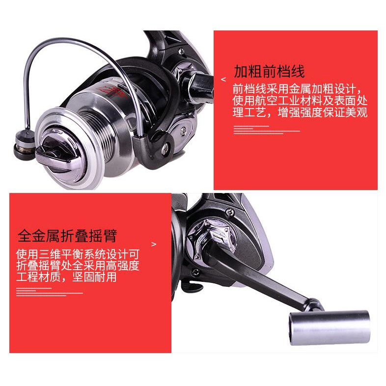 Debao Reel Pancing FK3000 13+1 Ball Bearing - Black