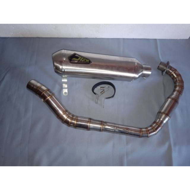 Knalpot JRM Kapsul Leher Bum Tengah Pnp  Motor Cb Mp Tiger Gl