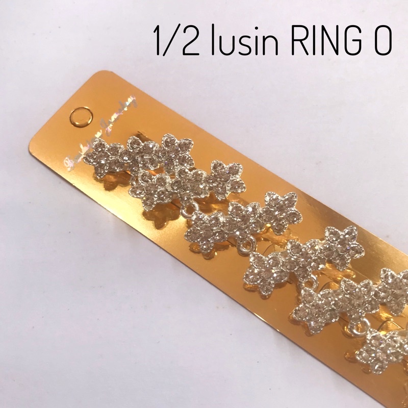 12 pcs bros dagu / 1 lusin bros dagu / bros dagu lusinan / bros dagu harga grosir / grosiran / Bahan Bros Juntai / Bahan Bros / Bros Kecil / Bros Mini / Bros Jilbab / Bros Dada / Bros Hijab-O-SILV-THREEFLW-6PCS