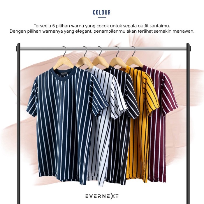 KAOS STRIPE SALUR PRIA WANITA KAOS BELANG GARIS KAOS VERTIKAL DISTRO