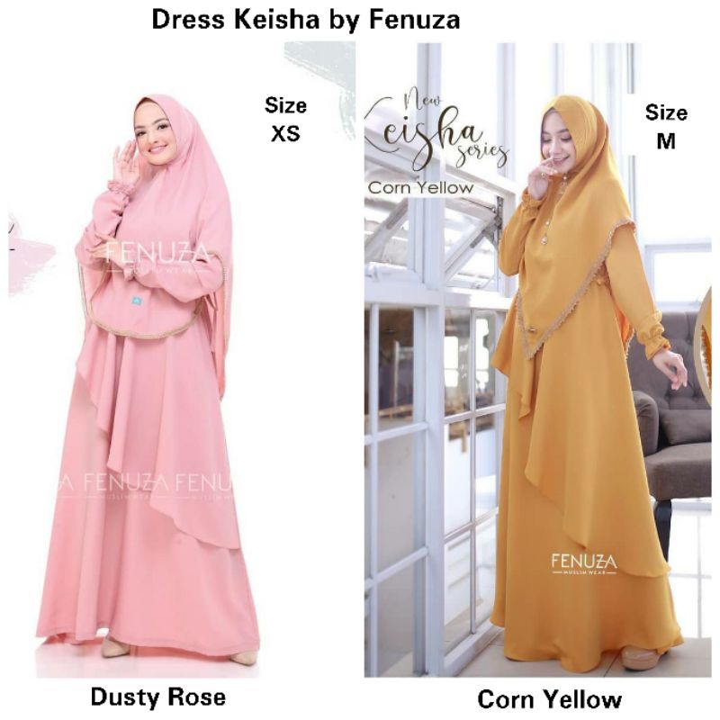 Dress Keisha -Hanya Dress- Gamis Pesta Syari Cantik by Fenuza
