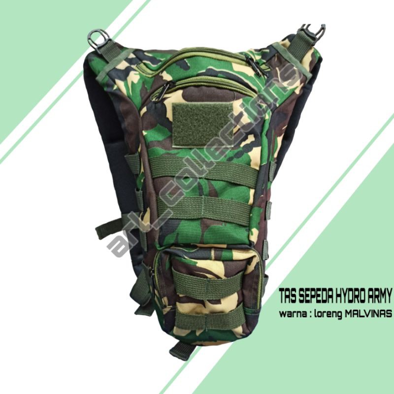 TAS SEPEDA LORENG MALVINAS/TAS RANSEL GOES ARMY/TAS SEPEDA HYDROPARK LORENG