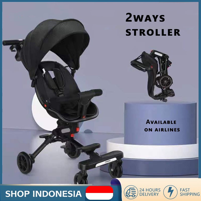 Stroller Baby 2 Way Lightweight Foldable / Kereta Dorong Bayi 2 arah