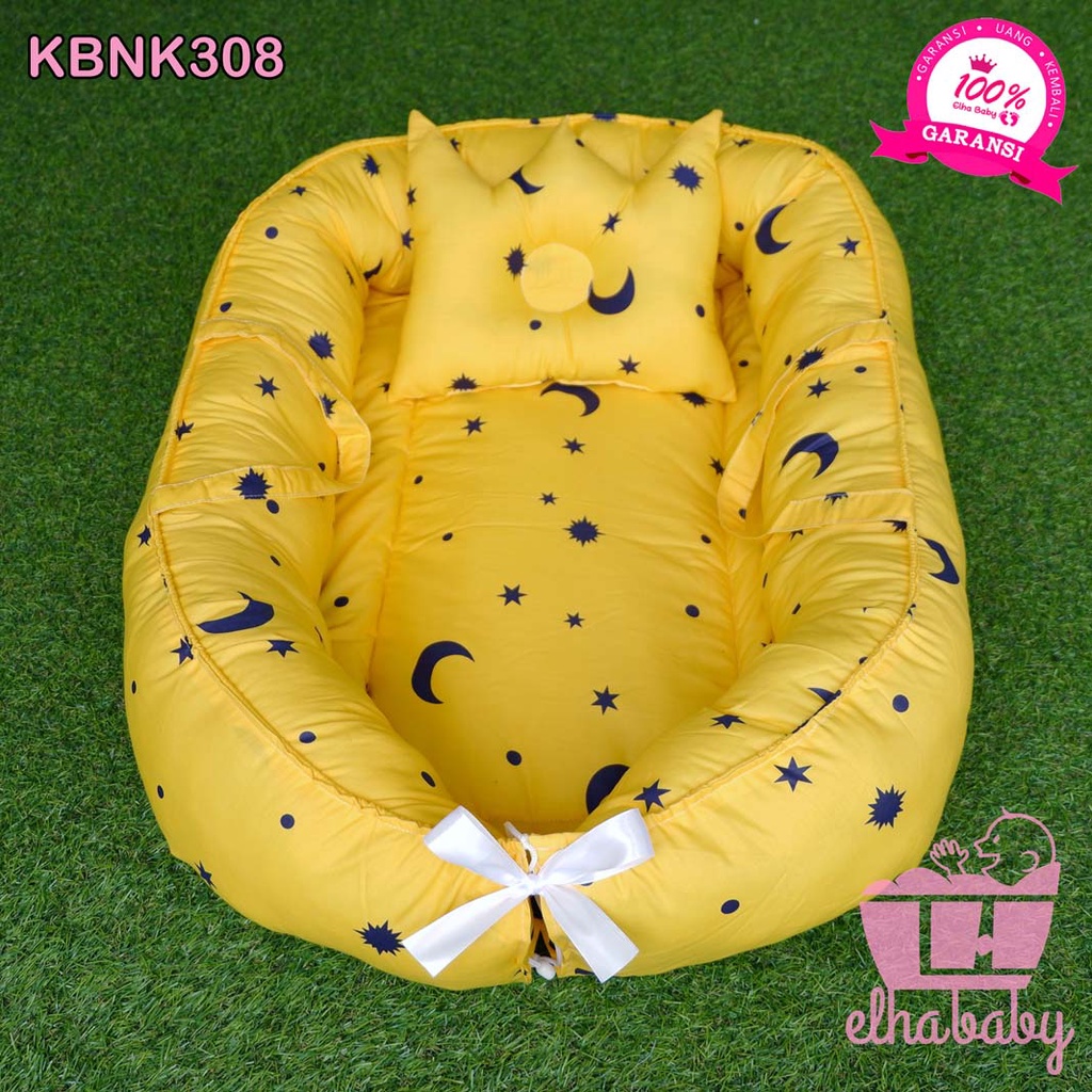 Elha baby kasur bayi perahu nest set kelambu karakter / kasurbayi motif kado lahiran perlengkapan