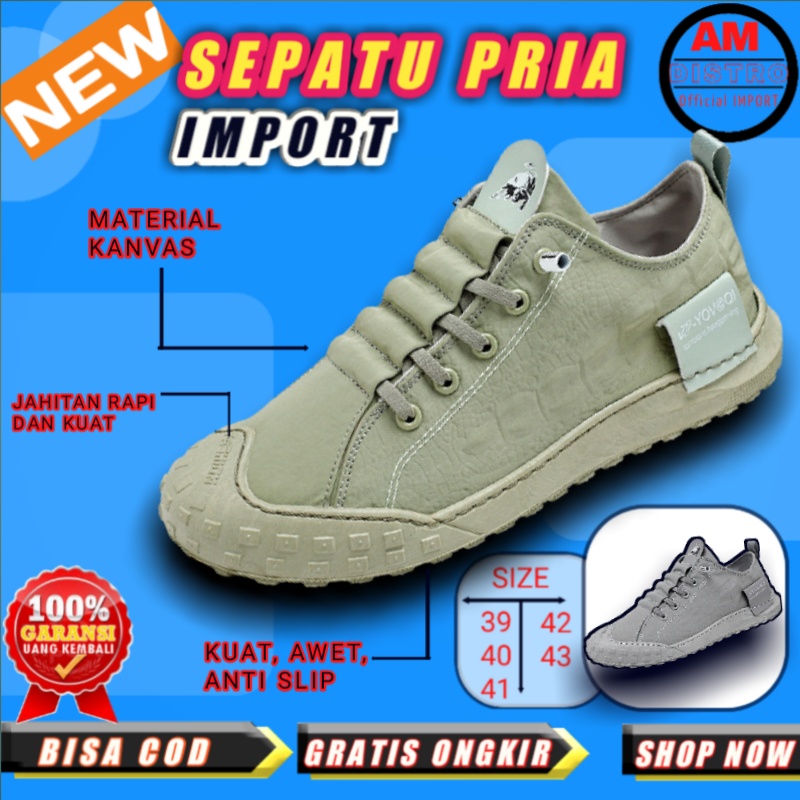 A-10 Sepatu pria sneakers casual pria formal pria hitam import pria kerja kulit pria korea  laki lak