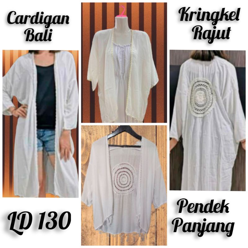 CARDIGAN BALI RAJUT WHITE CREAM, XXL