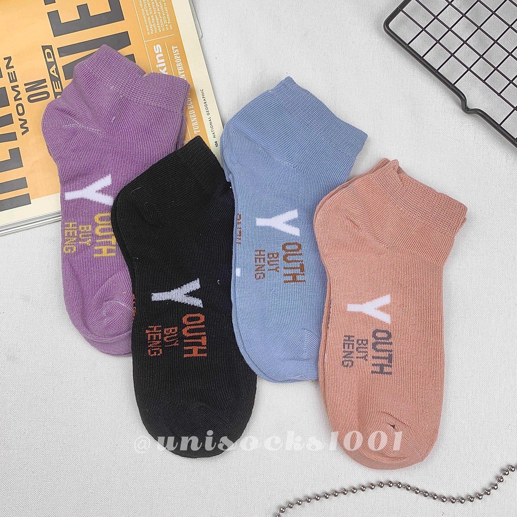 Import Kaos kaki pendek cewe wanita motif tebal  lucu karakter pendek woman socks ankle sock tebal bermotif kualitas premium-6