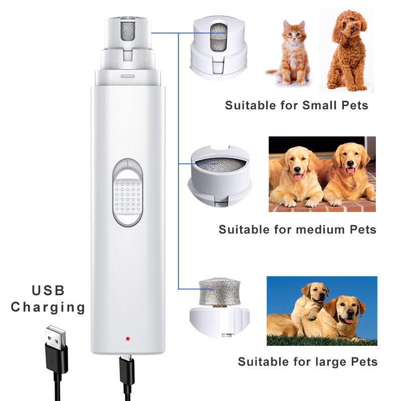 Alat Kikir Kuku Elektrik Profesional USB charging Untuk Anjing / Kucing Peliharaan