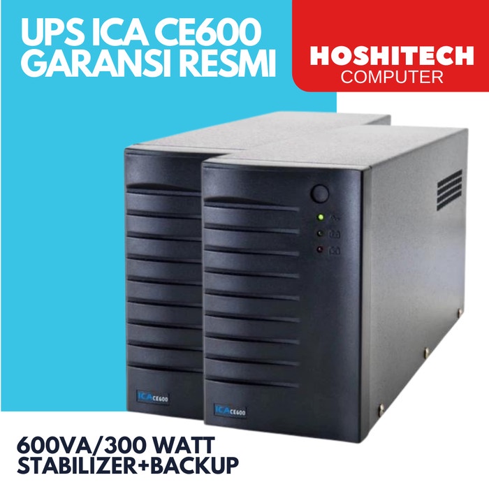 UPS ICA CE600 (600VA/300 Watt) STABILIZER+BACKUP PC|GARANSI RESMI