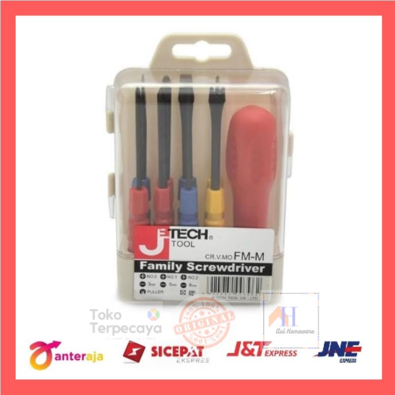 Obeng Jetech/Jetech Fm-M Set Obeng Lengkap