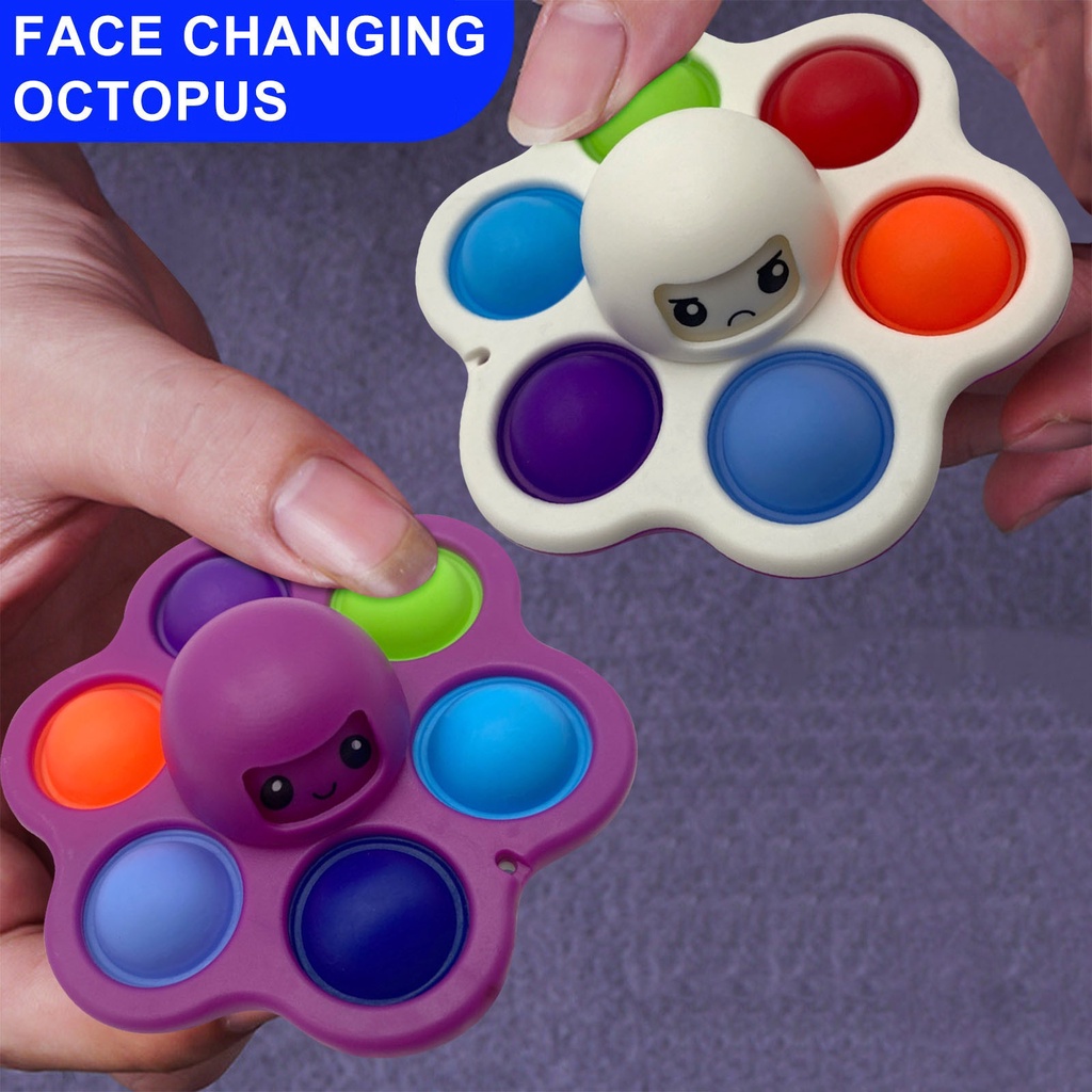 Fidget Pops Its Press Bubble Super Face-Changing Anti-Anxiety Fidget Toys Simple Dimple Popet Toy For Kids Adults Popsits