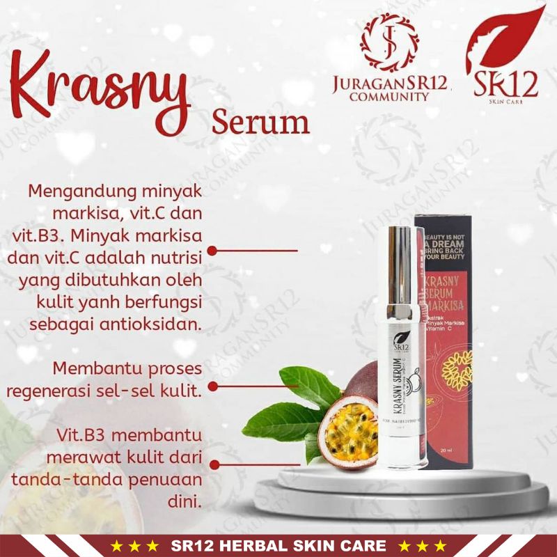 Serum SR12 | Krasny Serum SR12 &amp; Lightening Serum SR12 | Serum Wajah SR12 Skincare | Pembersih Wajah