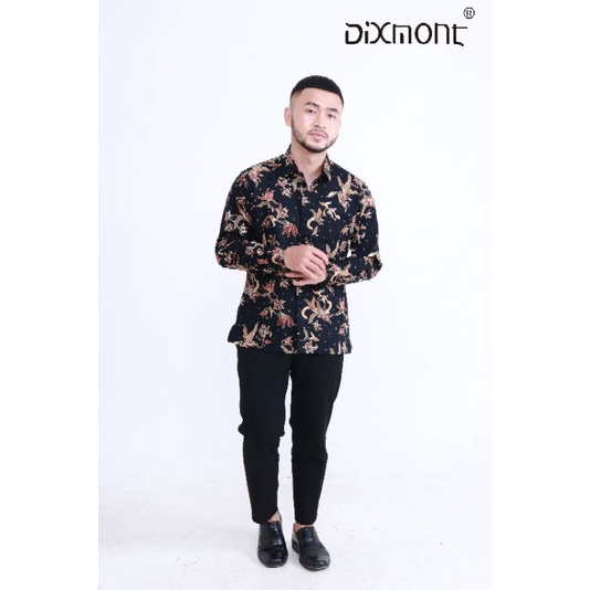 Dixmont Kemeja Pria Batik Panjang Hem BL04021