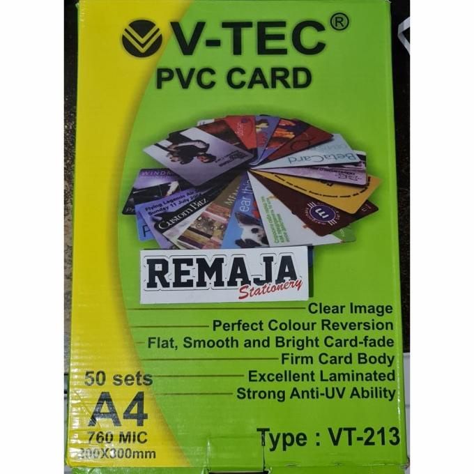 

Office & Stationery | Document Organizer | Pvc Id Card V-Tec 0.76Mic Isi 50Set | Best Seller