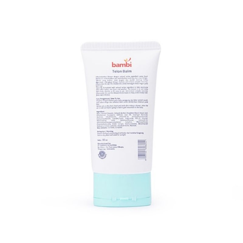 Bambi Baby Telon Balm 50 ml/Balsem Minyak Telon Untuk Bayi