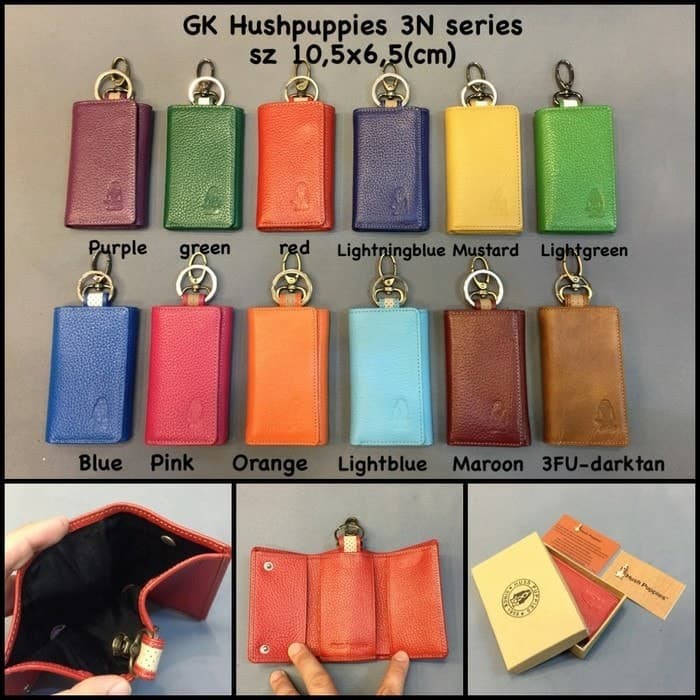 GANTUNGAN KUNCI HUSHPUPPIES WARNA WARNI/DOMPET STNK HUSH PUPPIES MURAH