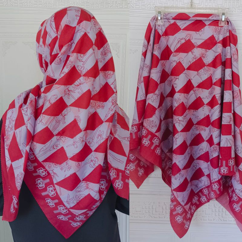 HIJAB MOTIF SISESA/VOAL MOTIF/HIJAB SEGIEMPAT/HIJAB VOAL/VOAL DEEKA