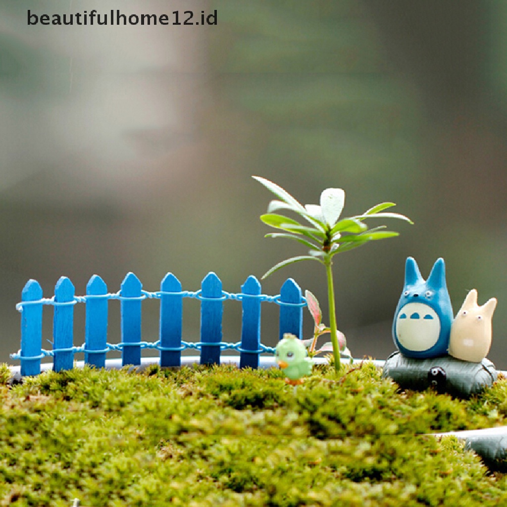 【beautifulhome12.id】 Wood Fence Palisade Miniature Fairy Garden Home Houses Decoration Mini Craft Micro Landscaping Decor DIY Accessories .