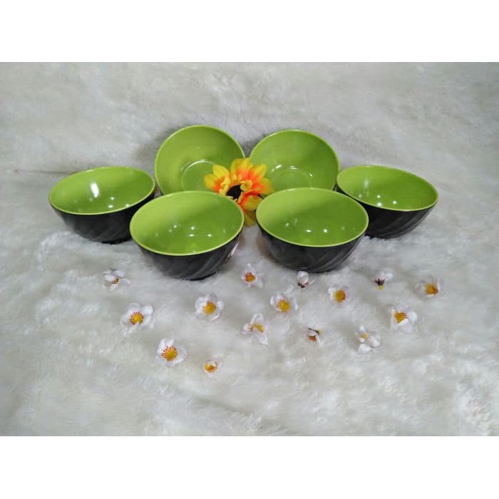 mangkok melamin golden dragon ulir miring 6 inch