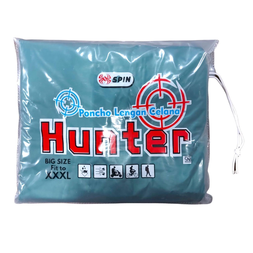 Jas Hujan Poncho HYBRID Lengan Celana Hybrid Spin Hunter Jumbo Bagus