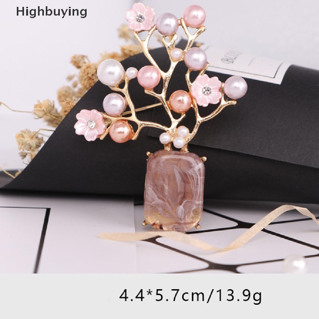 Hbid 1pc Bros Pin Metal Desain Bunga Plum Pink Hias Mutiara Untuk Aksesoris Kerah Pakaian Wanita  Glory Buku Literatur Dalam Bahasa Mandarin