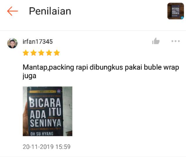 Original Buku Bicara Itu Ada Seninya Shopee Indonesia