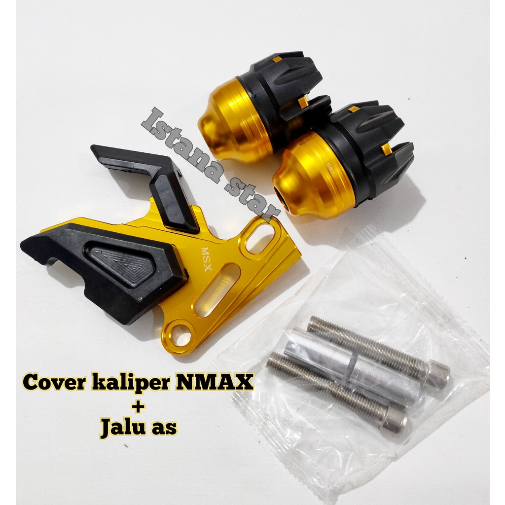 Cover Kaliper Nmax dan Aerox FULL Besi CNC - Cover Caliper Nmax dan Aerox +Jalu AS Depan