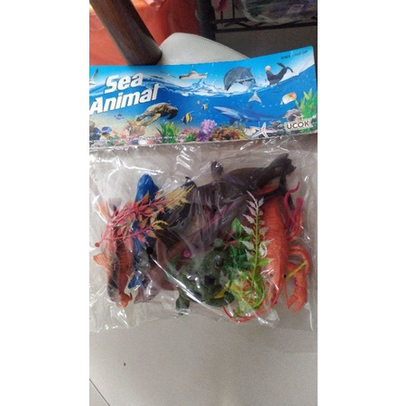 sea animal / mainan anak hewan karet laut/mainan SNI