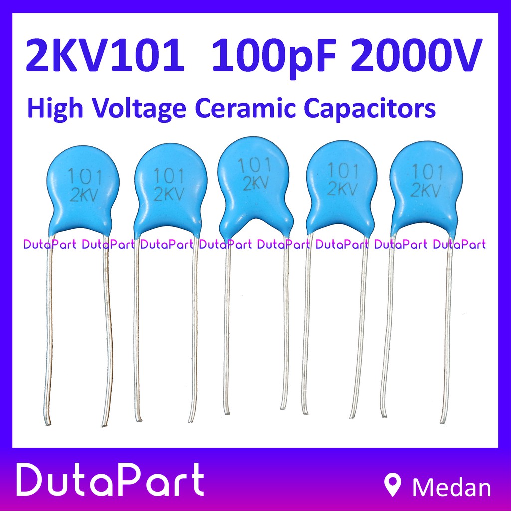 2KV101 2KV 101 100pF 2000V High Voltage Ceramic Capacitor Kapasitor