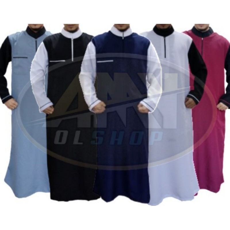 COD jubah pria kombinasi  /gamis pria dewasa ori terbaru terlaris