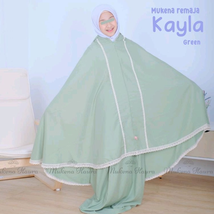 Mukena Remaja Tanggung Kayla 2in1 Resleting Dagu