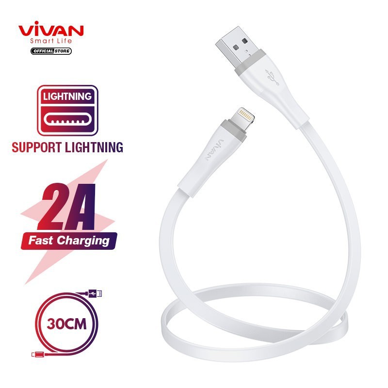 VIVAN KABEL CHARGER POWERBANK IPHONE LIGHTNING 30CM FAST CHARGER SL30S