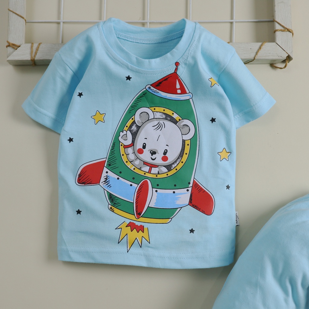 Motif Rocket Mouse / Setelan Baju Bayi/Anak Laki-laki Usia 6 Bulan - 3 Tahun Baju