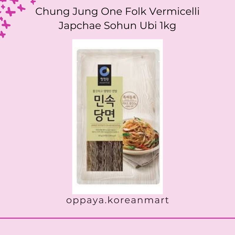 

Chung Jung Won Folk Vermicelli Japchae Sohun Ubi 1kg