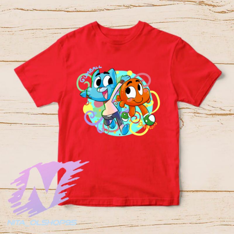 baju kaos anak Darwin gumbal kaos the amazing world of gumball