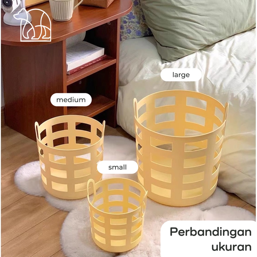 【IKONE】LILA Organizer Basket Keranjang Serbaguna Laundry Basket Stationery Basket Keranjang Pasar Tempat Penyimpanan Serbaguna Temapt Laundry Keranjang Supermarket Keranjang Belanja Shopping Basket Estetik Aesthetic