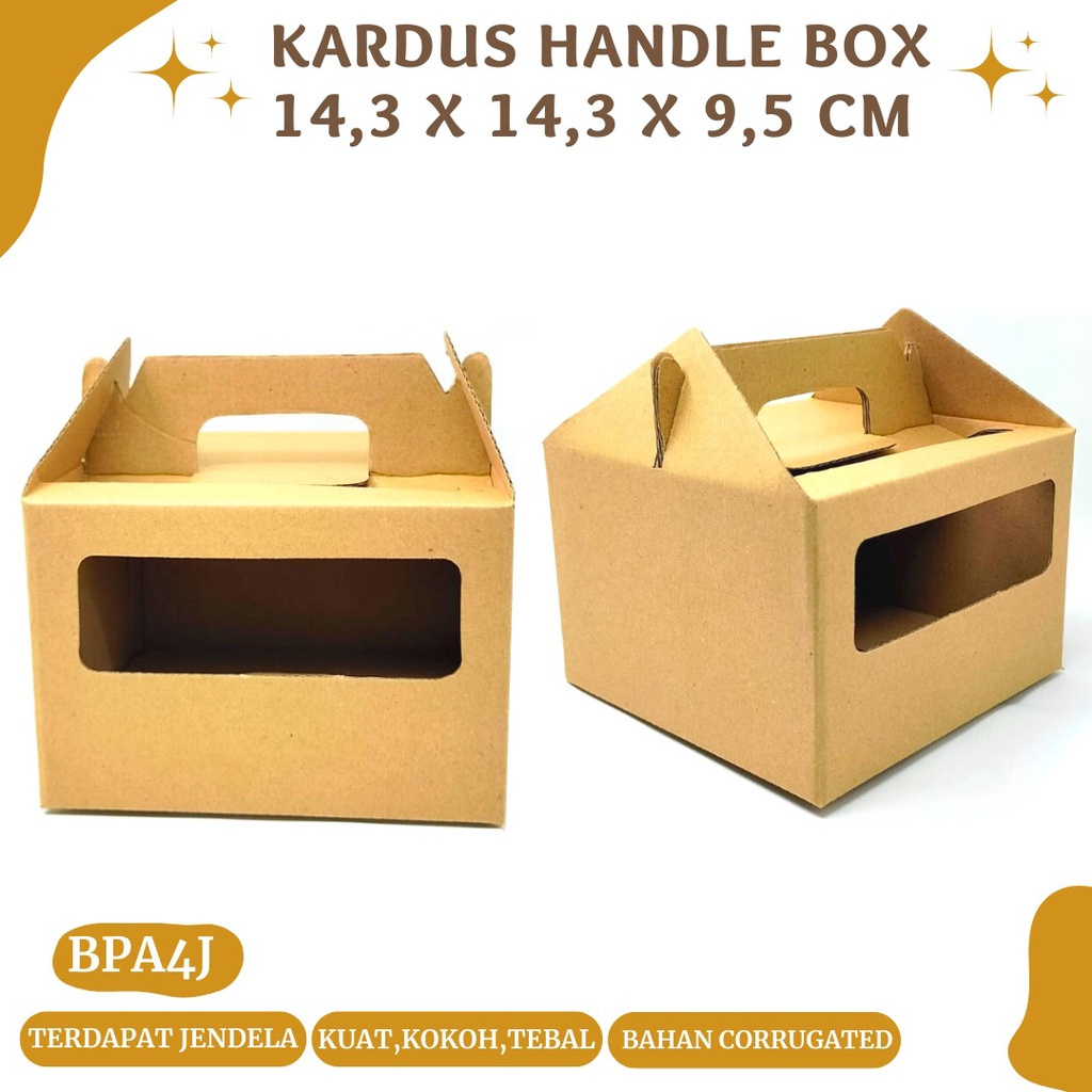 Kardus Hampers Handle Box Dus 14.3X14.3X9.5 (BPA4J)