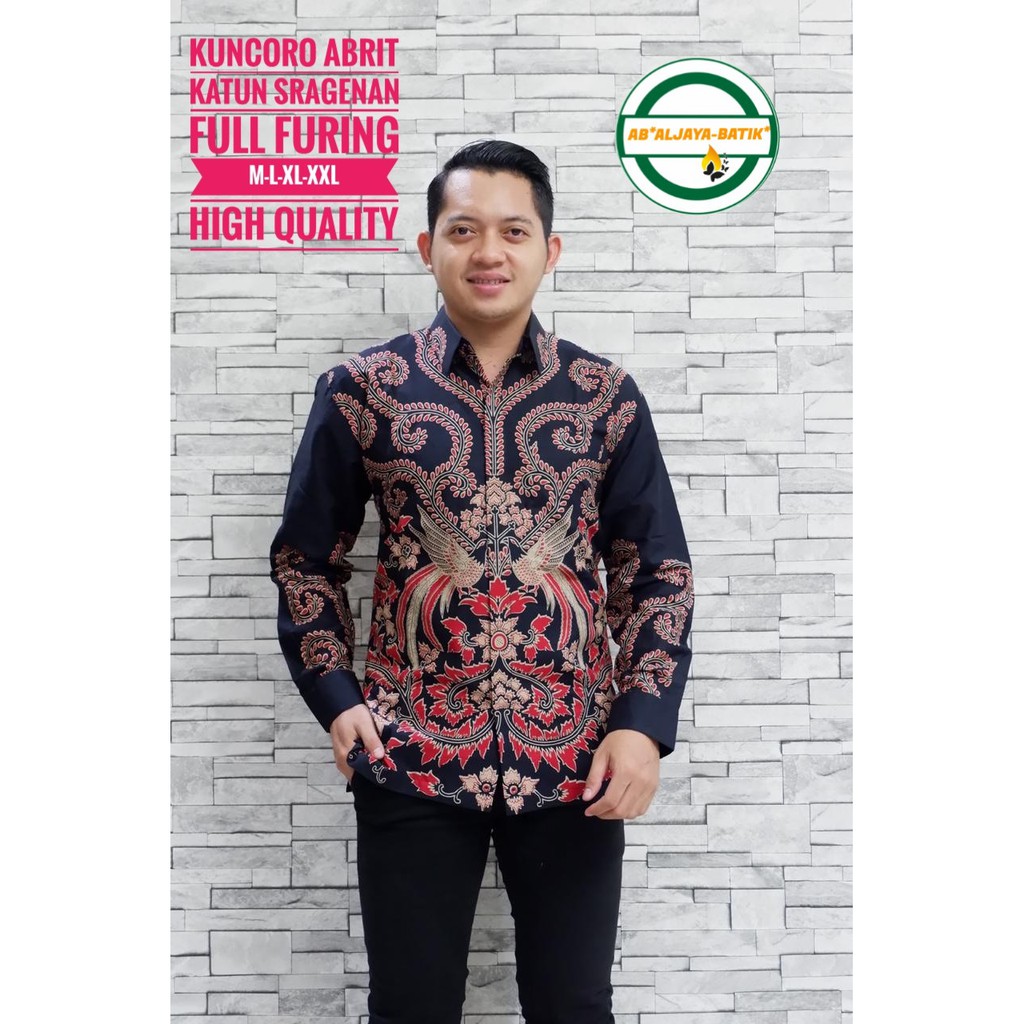 KUNCORO ARBIT Kemeja Batik Pria Lengan Panjang Katun Halus FULL FURING Batik Aljaya