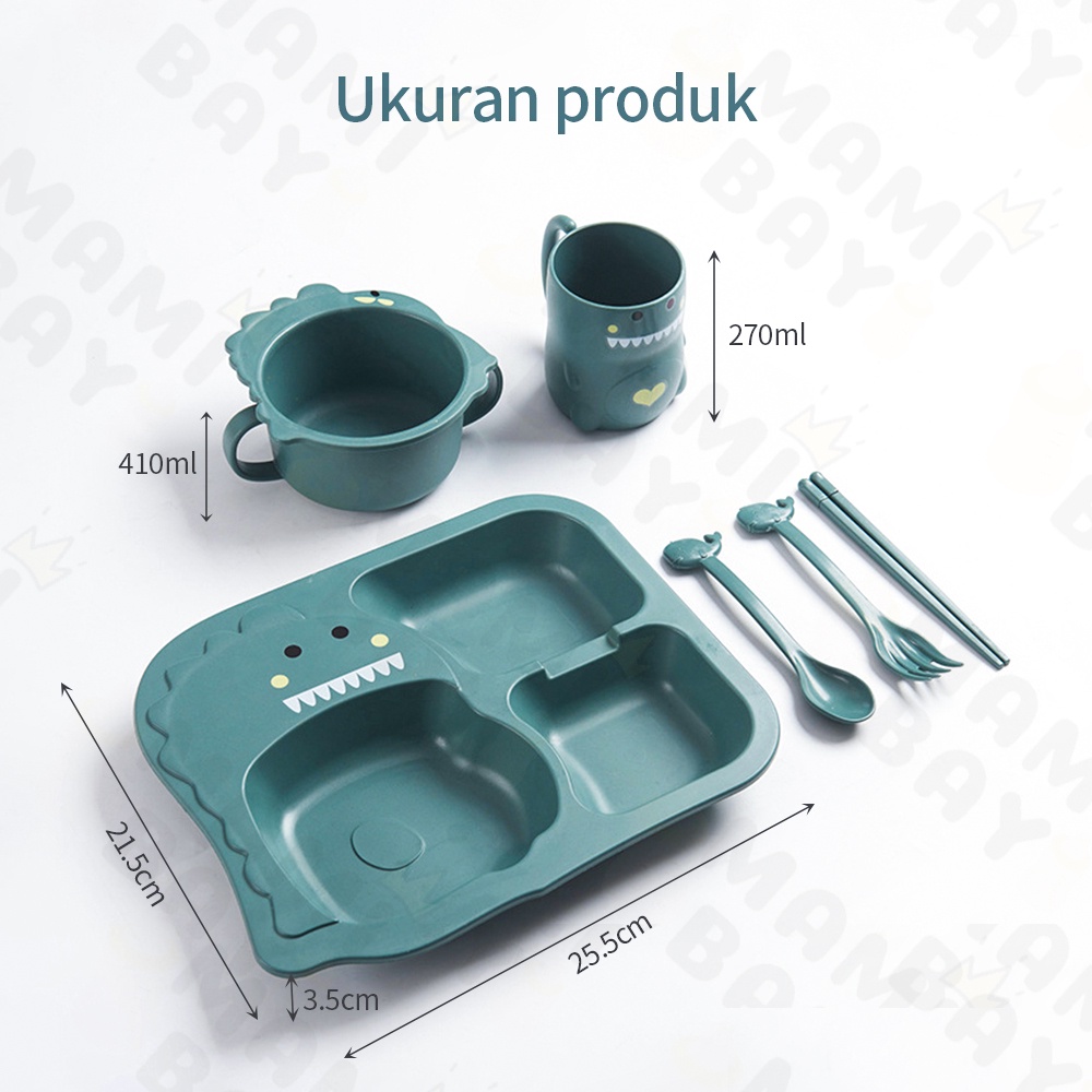 Mamibayi Piring Makan Anak Karakter Lucu / Baby Feeding Set Bpa Free