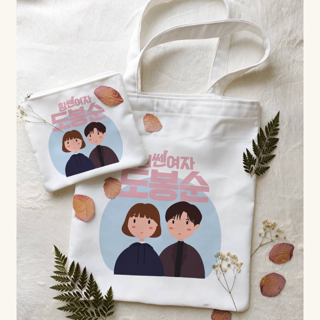 STRONG WOMAN DO BONG SOON TOTE BAG + PENCIL CASE DRAMA KOREA / DRAKOR KIT / DRAMA KOREA FANKIT