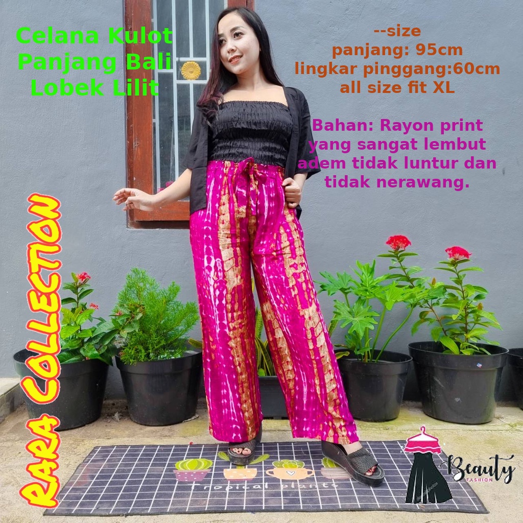 CELANA WANITA KULOT PANJANG BALI -- Nyaman Soft Adem Lembut Halus Kwalitas Bagus Good Quality Rayon 