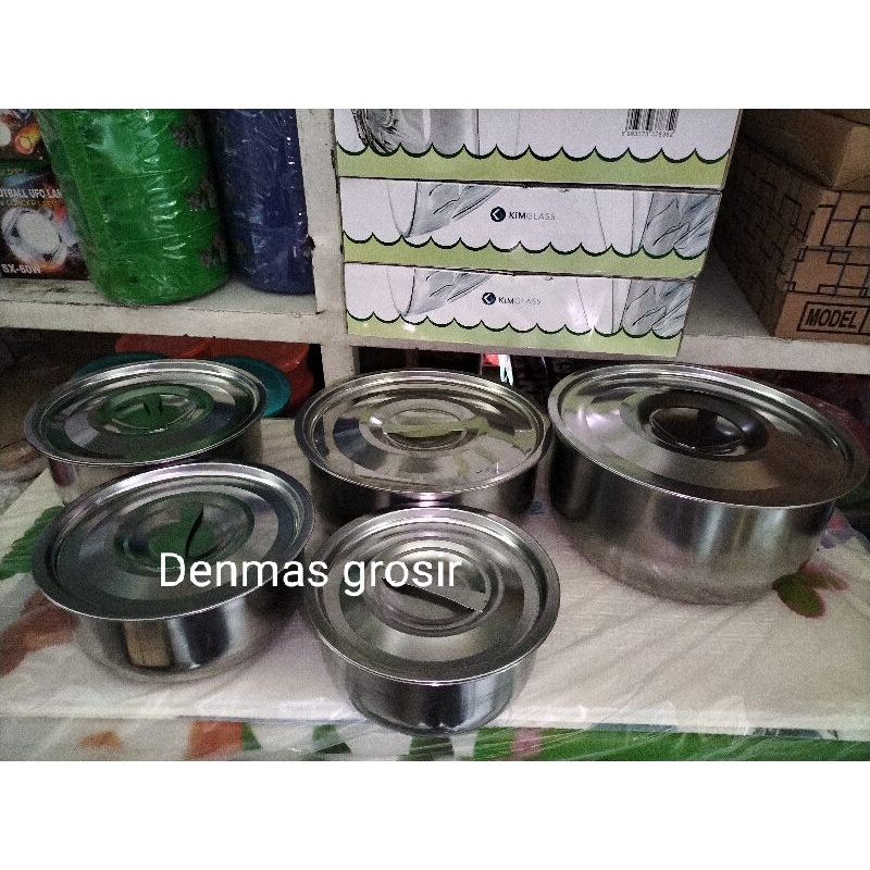 (Murah) Panci Indian pot 5pcs / Panci Stainless 5 susun