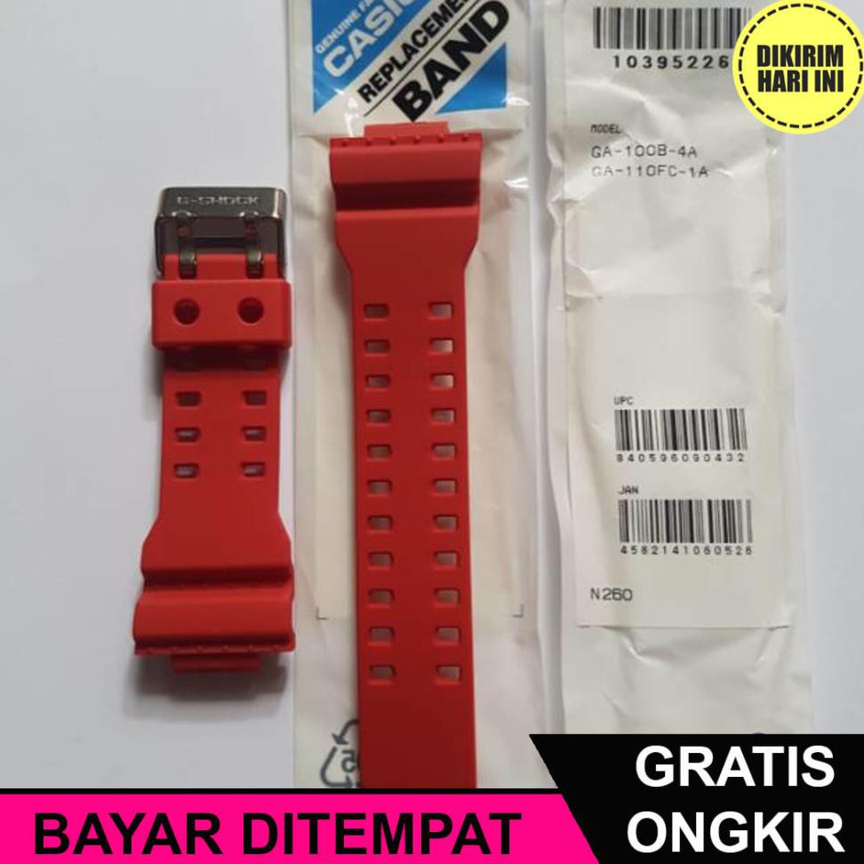 (BAYAR DITEMPAT) OE5831 STRAP G-SHOCK GA-100B-4A GA-110FC / GA-100 GA-110  CASIO ORIGINAL