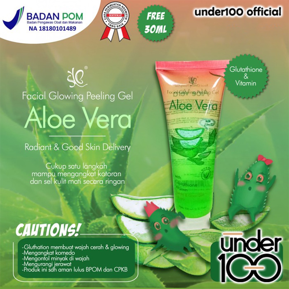 ❤ UNDER100 ❤ SYB Facial Glowing Peeling Gel Aloe Vera | Milk &amp; Snail | Charcoal | Peeling Wajah 130 ml Tube (✔BPOM)