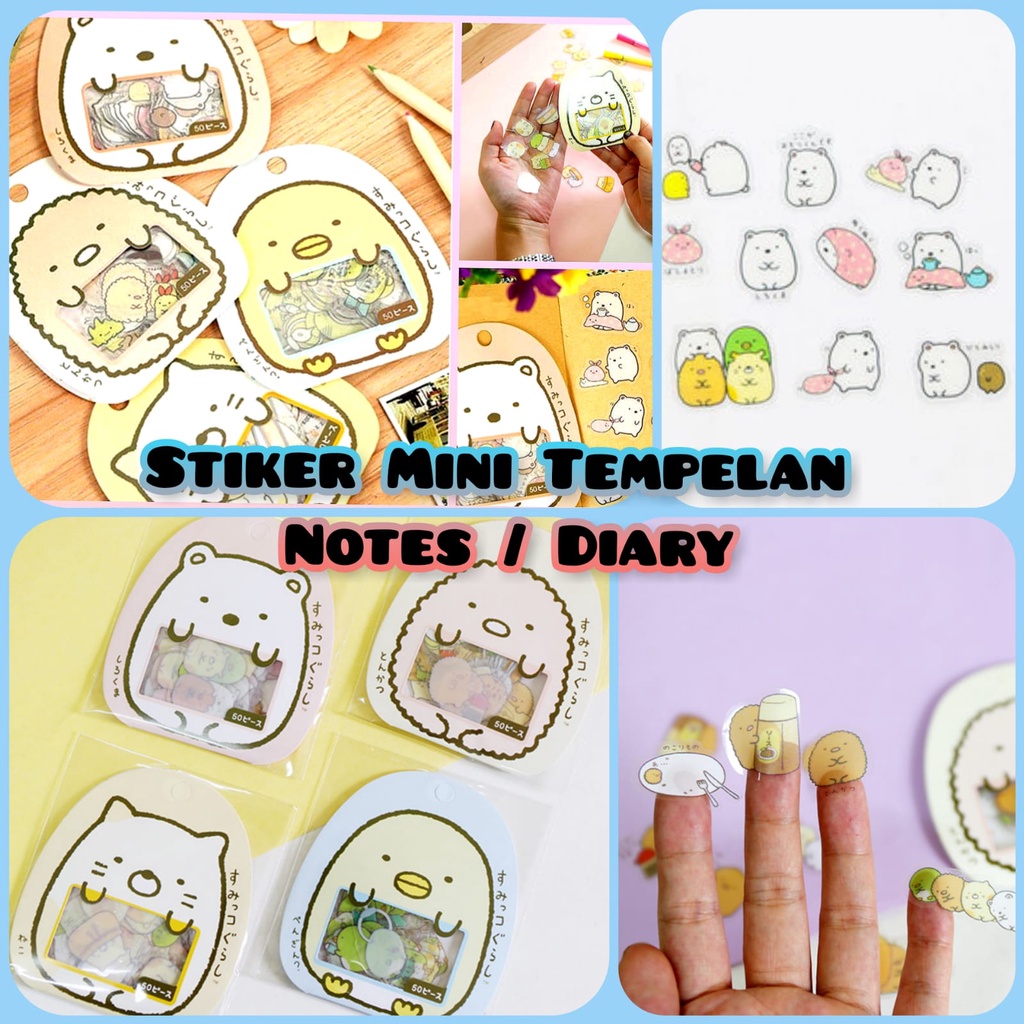 Stiker Mini Sticker Imut Setiker Kecil Lucu Korea Untuk Tempelan Buku Tulis Diary Memo Sticky Notes Label Tumbler Tumblr Stiker Cashing Casing Cesing Hp Handphone