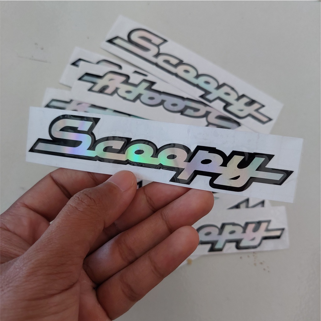 sticker cutting scoopy hologram