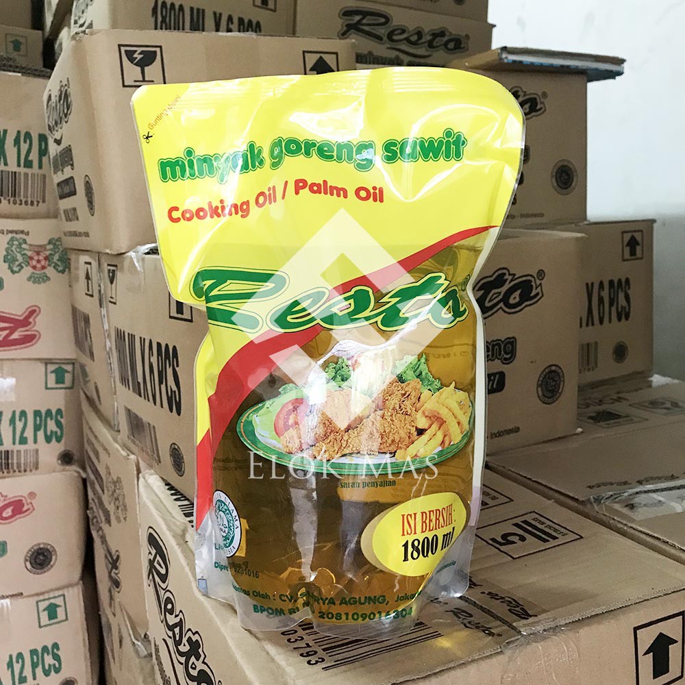 

Minyak Goreng RESTO Pouch 1800ml per DUS isi 6pcs / Minyak Goreng Refill Ekonomis. TERMURAH. GOJEK