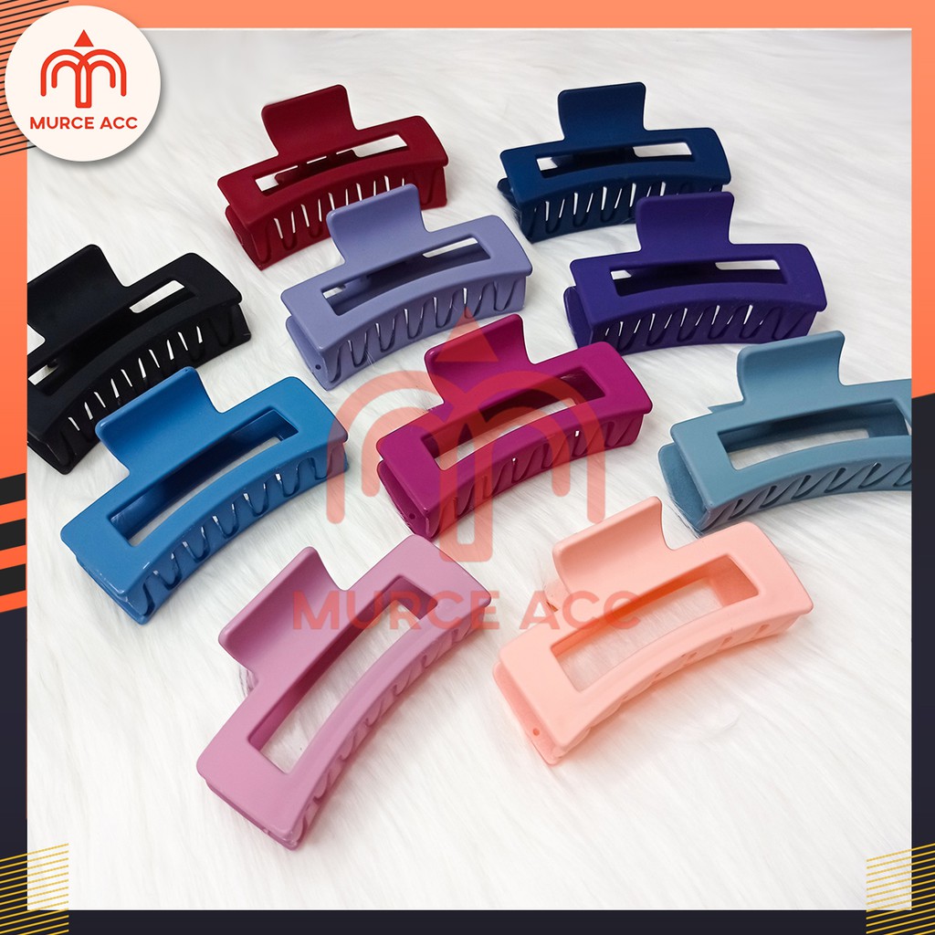 Jedai Doff Kotak Persegi Panjang Jumbo Premium / Jepitan Rambut Salon Kotak Bolong