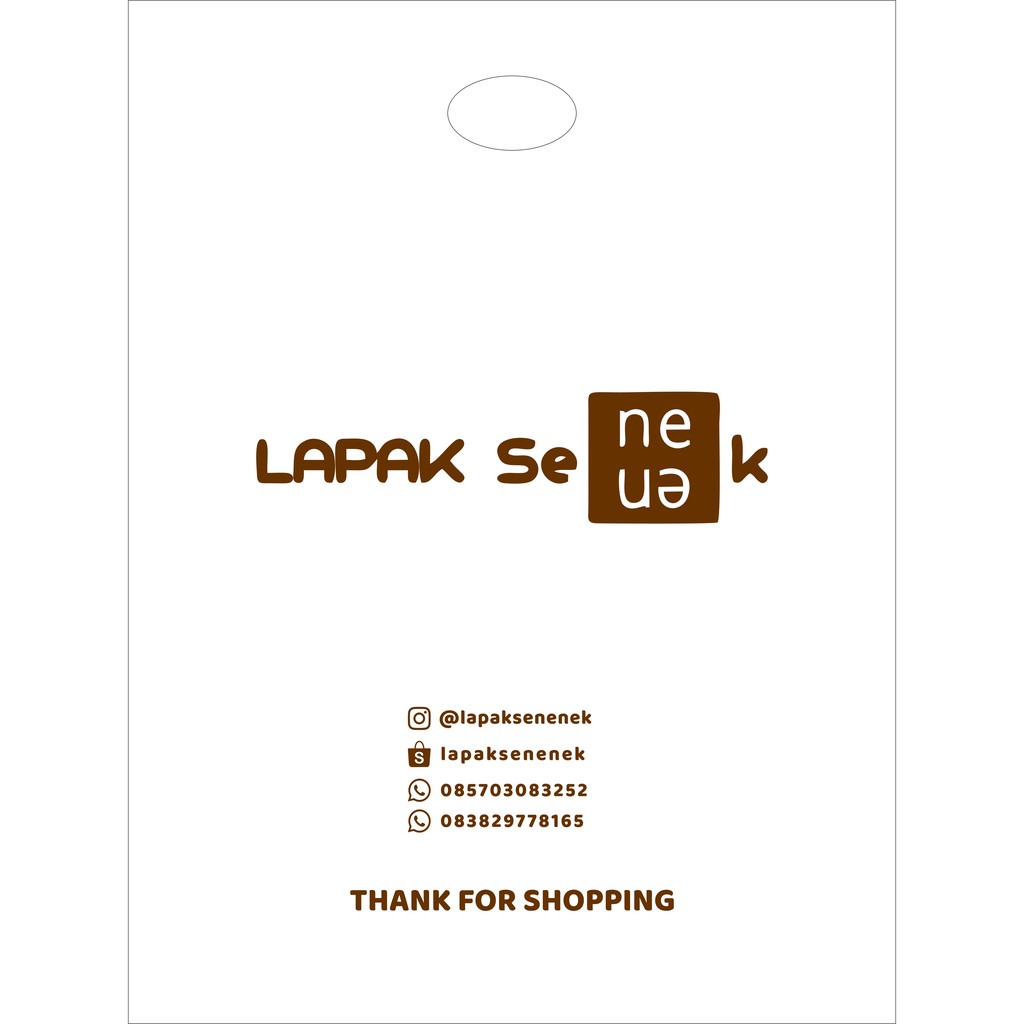 Sablon Plastik Packing Olshop Murah Plong Hd 35 x 50 Free Design isi 50 pcs